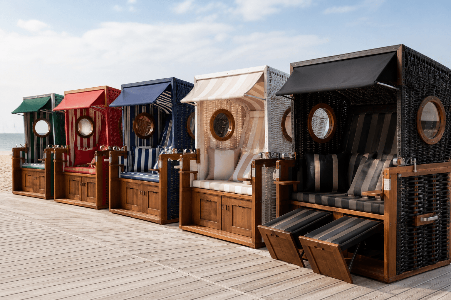 Sonderedition eines gebrandeten Strandkorbs